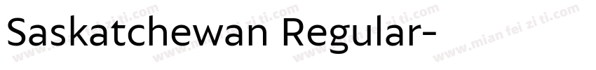 Saskatchewan Regular字体转换